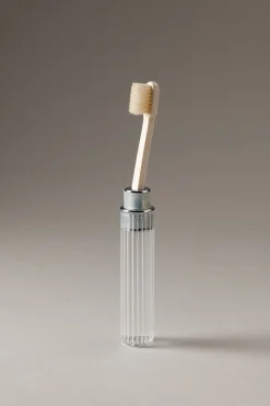 Chrome plated brass Traveling toothbrush