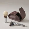Chrome plated brass Travelling shaving set
