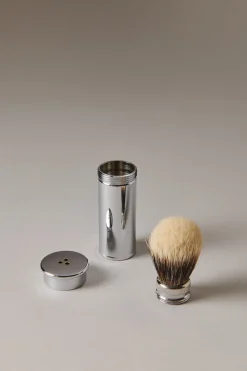 Chrome plated brass Traveling shaving brush