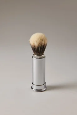 Chrome plated brass Traveling shaving brush