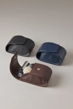 Chrome plated brass Travelling shaving set