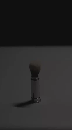 Chrome plated brass Traveling shaving brush
