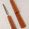 Cowhide letter opener with holster
