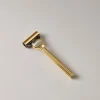 Gold plated brass Golden razor