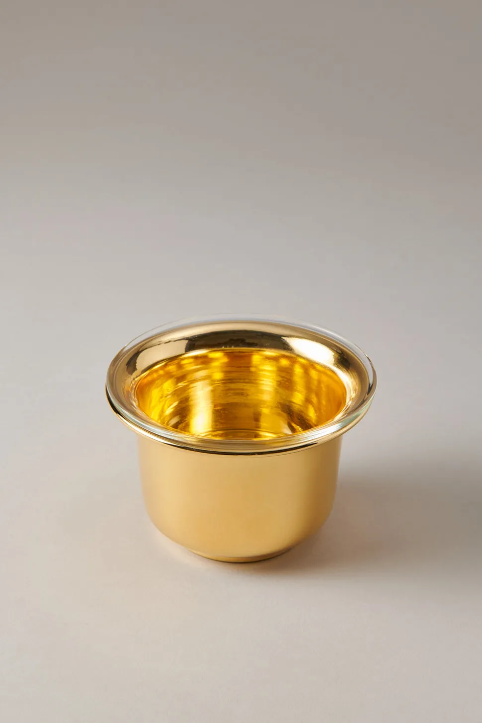 Gold plated brass Shaving mug
