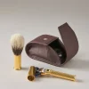 Gold plated brass Travelling shaving set