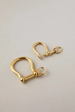 18kts. gold Anchor shackle key ring