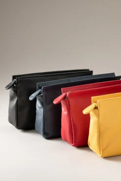 Lambskin One zip wash bag