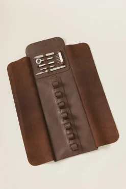 Lambskin Roll on watch case and tools