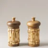 Large bamboo root kitchen pepper and salt mill