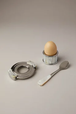 Mother of pearl French-style boiled egg set