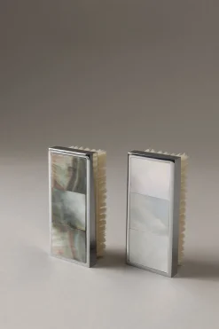 Mother of pearl Rectangular nail brush