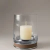 Nautical leather Large candle holder