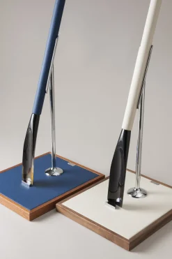 Nautical leather Shoehorn with stand