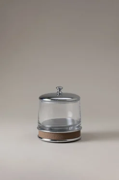 Nautical leather Small candle holder