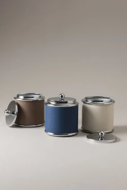 Nautical leather Toilet ear picks jar
