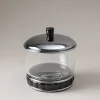 Oryx Glass cotton jar with natural material base