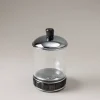 Oryx Glass toilet ear picks jar with natural material base