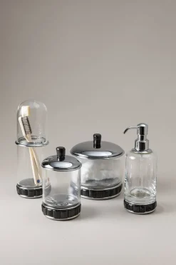 Oryx Glass toothbrush pot with glass dome
