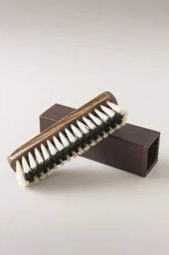 Ovangkol Travelling Cachemire brush in a leather case