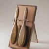 Pigskin Double brush rest with 2 brushes