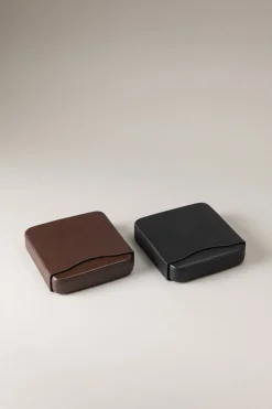 Saffiano style leather Five 'Robusto' cigar case