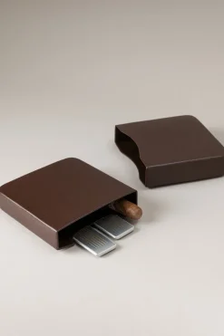 Saffiano style leather Five 'Robusto' cigar case