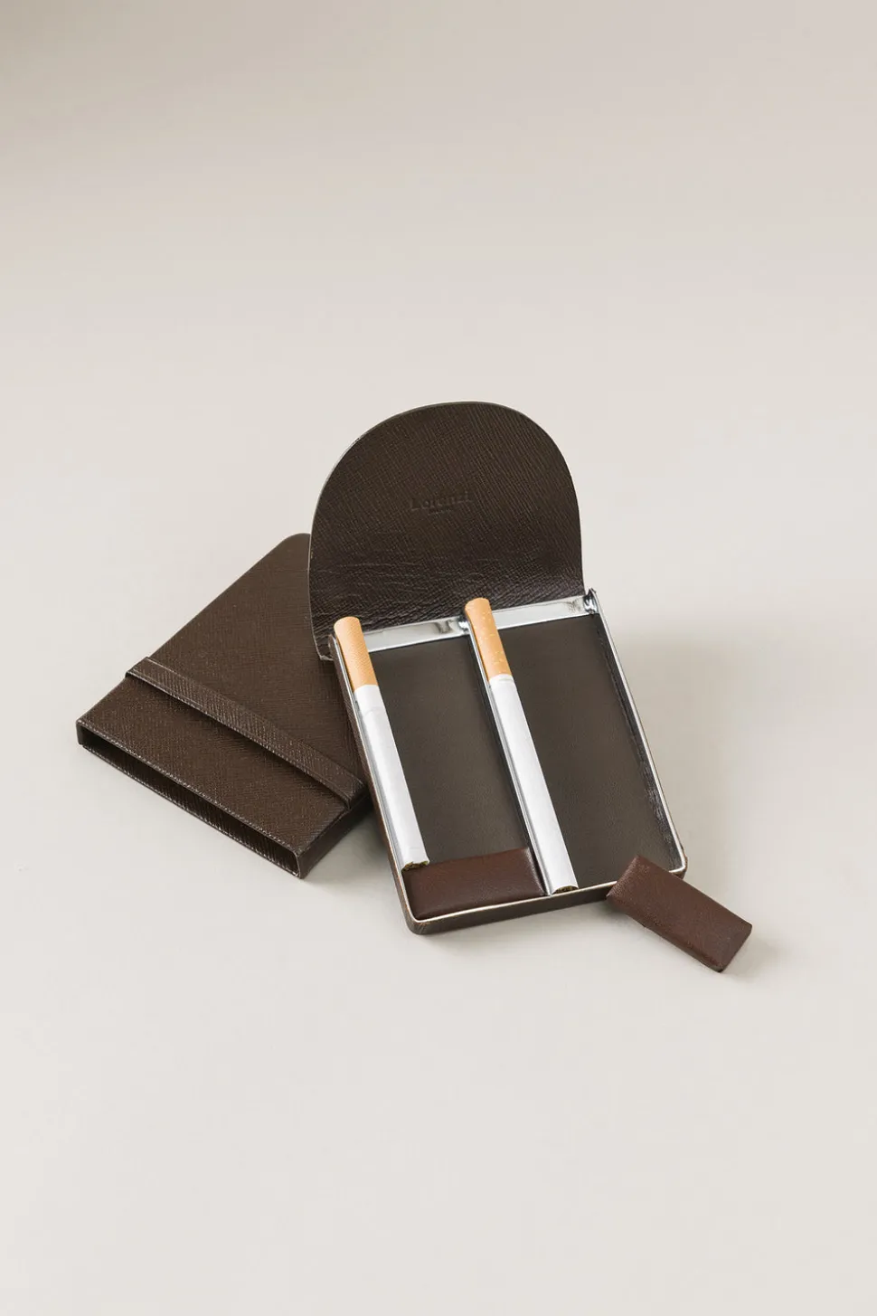 Saffiano style leather Large cigarette case