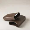 Saffiano style leather Three 'Robusto' cigar case