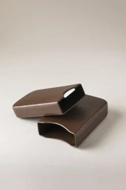 Saffiano style leather Three 'Robusto' cigar case