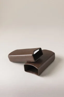 Saffiano style leather Two 'Robusto' cigar case