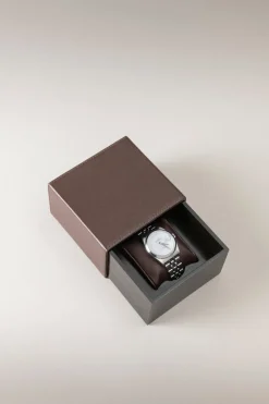 Saffiano style leather Watch box