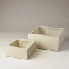 Scatola quadrata con coperchio in vetro - facocero - Rectangular box with glass lid in warthog