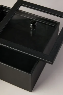Scatola quadrata con coperchio in vetro - springbok - Rectangular box with glass lid in springbok