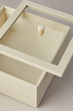 Scatola quadrata con coperchio in vetro - facocero - Rectangular box with glass lid in warthog