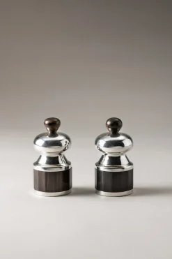 Small wood table pepper and salt mill