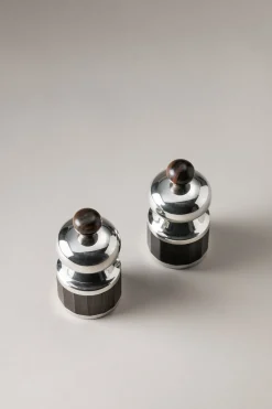 Small wood table pepper and salt mill