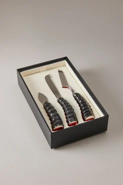 Springbok Cheese knife set deluxe case