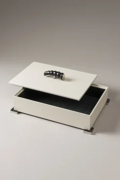 Springbok Rectangular tidy box nautical leather