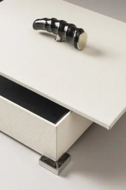 Springbok Rectangular tidy box nautical leather
