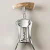 Stag antler Chrome double lever corkscrew