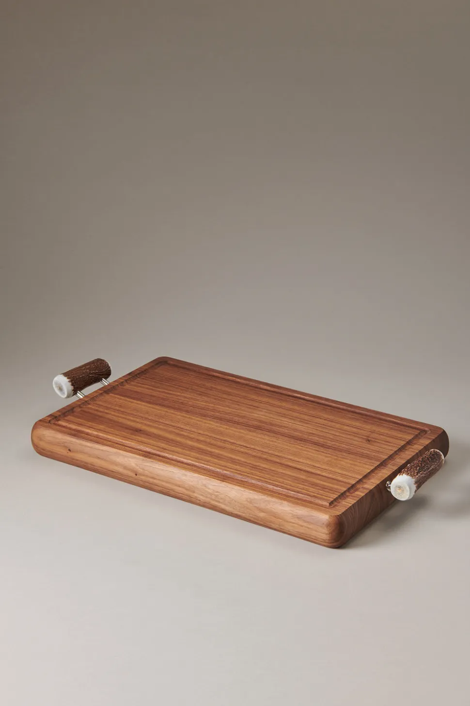 Stag antler Cutting board with handles