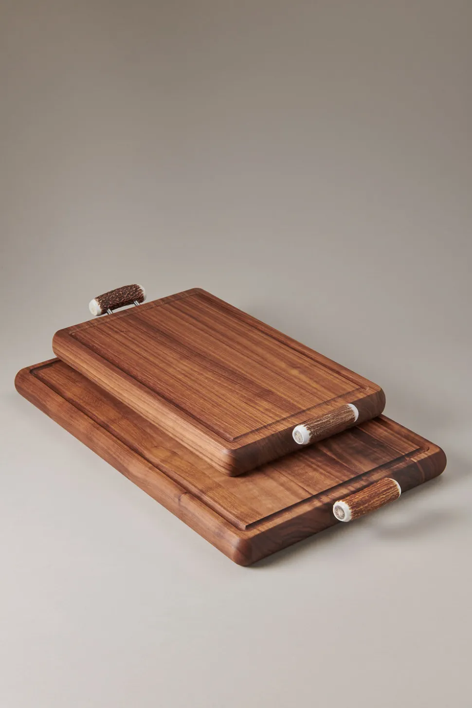 Stag antler Cutting board with handles