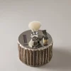 Stag antler Cylindrical cigar set with V cutter