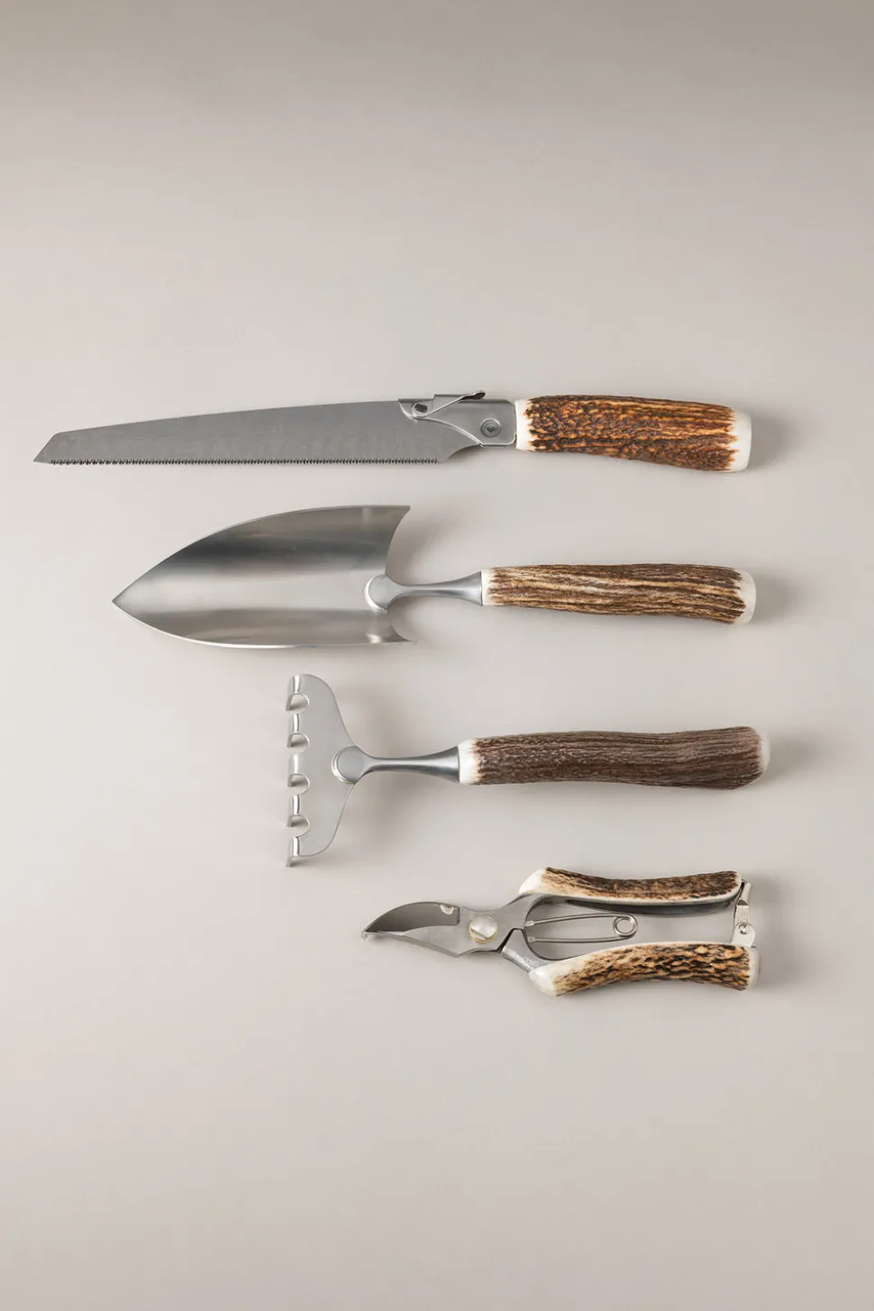 Stag antler Garden tools set
