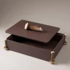 Stag antler Large octagonal tidy box
