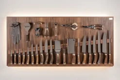 Stag antler Large wall-mounted knives set