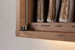 Stag antler Medium cabinet wall-mounted knives set