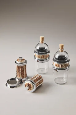 Stag antler Mini oil and vinegar bottle