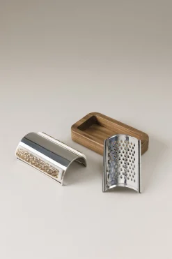 Stag antler Parmesan grater set